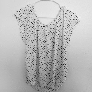 White with black polka dots dress shirt